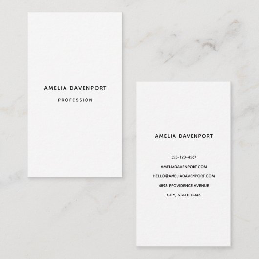 Carte De Visite modèle vertical 4 dongles 9 (Devant / Derrière)