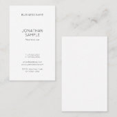 Carte De Visite Modèle vertical à conception simple professionnell (Devant / Derrière)