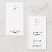 Carte De Visite Modèle vertical Moderne Élégant Téléchargez votre  (Devant / Derrière)