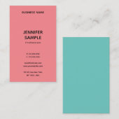 Carte De Visite Modèle vertical moderne personnalisé Haut (Devant / Derrière)