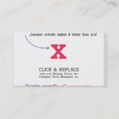 Carte De Visite Modèle vide personnalisable de cadeau (Devant)