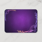 Carte De Visite Modèle violet profond avec conception de la bordur (Dos)