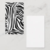 Carte De Visite Modèle Zèbre (Devant / Derrière)