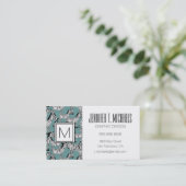 Carte De Visite Modèle zèbre| Monogramme (Debout devant)