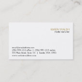 Carte De Visite Modèles (Dos)