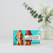 Carte De Visite Modèles Bikini, Salon de bronzage (Debout devant)