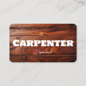 Carte De Visite Modèles Code QR Charpentier Aspect Rustique (Dos)