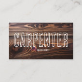 Carte De Visite Modèles de charpentier menuisiers scierie (Dos)