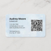 Carte De Visite Modèles de code QR de logo d'esthéticienne pour le (Devant)