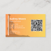 Carte De Visite Modèles de code QR pour instructeurs de yoga (Devant)