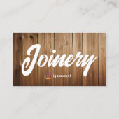 Carte De Visite Modèles de menuiserie professionnelle Code QR (Dos)