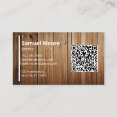 Carte De Visite Modèles de menuiserie professionnelle Code QR (Devant)