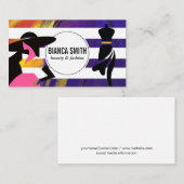 Carte De Visite Modèles de mode | Rayures | Artistique (Devant / Derrière)