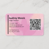 Carte De Visite Modèles de professeur de yoga Code QR (Devant)