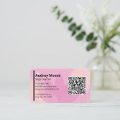 Carte De Visite Modèles de professeur de yoga Code QR (Debout devant)