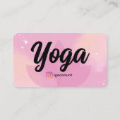 Carte De Visite Modèles de professeur de yoga Code QR (Dos)