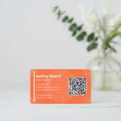 Carte De Visite Modèles de professeur de yoga Mandala Code QR (Debout devant)