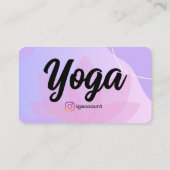 Carte De Visite Modèles de professeur de yoga moderne (Dos)
