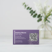 Carte De Visite Modèles de QR Code pour Enseignants de Yoga (Debout devant)