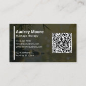 Carte De Visite Modèles élégants de massothérapie (Devant)