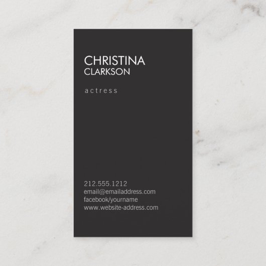 Carte De Visite Modèles et acteurs Capture d'écran moderne (Dos)