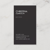 Carte De Visite Modèles et acteurs Capture d'écran moderne (Dos)