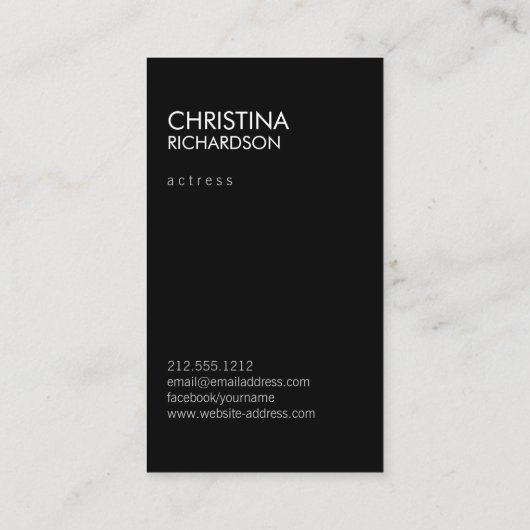Carte De Visite Modèles et acteurs Capture d'écran moderne III (Dos)