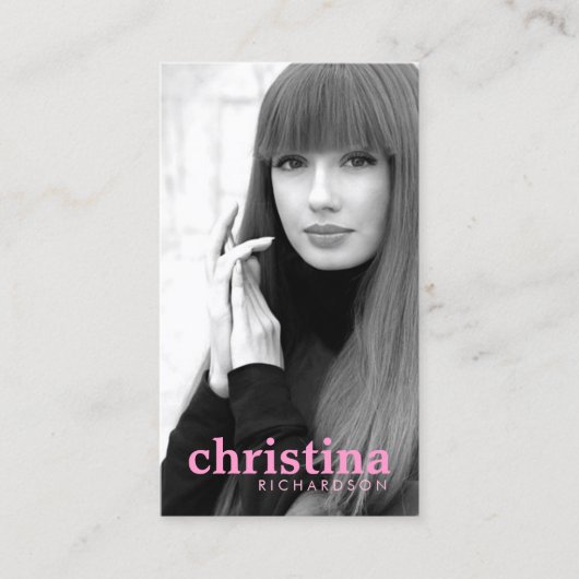 Carte De Visite Modèles et acteurs Capture d'écran moderne III (Devant)