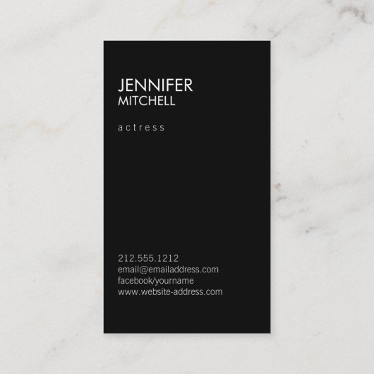 Carte De Visite Modèles et acteurs Capture d'écran moderne IV (Dos)
