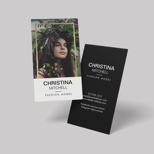 Carte De Visite Modèles et acteurs Capture d'écran Photo Faux Gold