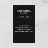 Carte De Visite Modèles et acteurs Moderne Capture d'écran Faux Go (Dos)