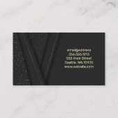Carte De Visite Modèles Gold | Arrière - plan de luxe noir (Dos)