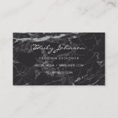 Carte De Visite Modèles | Marbre noir (Dos)