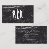 Carte De Visite Modèles | Marbre noir (Devant / Derrière)