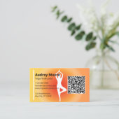 Carte De Visite Modèles pour professeurs de yoga (Debout devant)