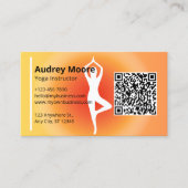 Carte De Visite Modèles pour professeurs de yoga (Devant)