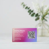 Carte De Visite Modèles Professionnels Code QR Thérapeute de Massa (Debout devant)