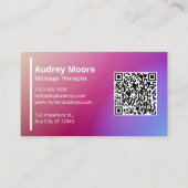 Carte De Visite Modèles Professionnels Code QR Thérapeute de Massa (Devant)