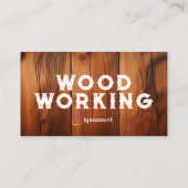 Carte De Visite Modèles professionnels du travail du bois (Dos)