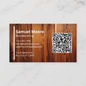 Carte De Visite Modèles professionnels du travail du bois (Devant)