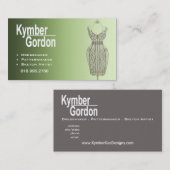 Carte De Visite "Modeleur Seamtress du mannequin II de couturière" (Devant / Derrière)