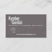 Carte De Visite "Modeleur Seamtress du mannequin II de couturière" (Dos)