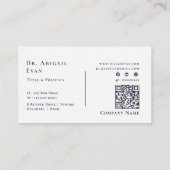 Carte De Visite Modern 3D Tooth Professional Navy Blue Dentist (Dos)