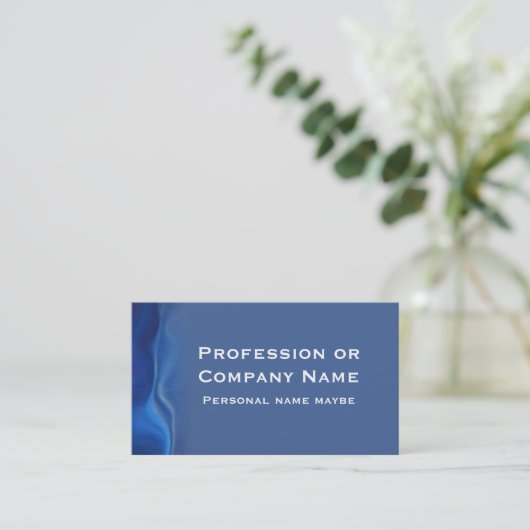 Carte De Visite Modern Abstract Blue Border -- Business/Profession (Debout devant)