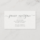 Carte De Visite Modern Abstract Blue Green Watercolor Shapes (Dos)