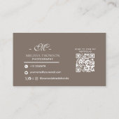 Carte De Visite Modern Abstract Boho Neutral Beige Professional  (Dos)