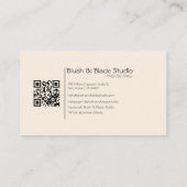 Carte De Visite Modern abstract Illustration Hairstylist Salon (Dos)