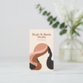 Carte De Visite Modern abstract Illustration Hairstylist Salon (Debout devant)