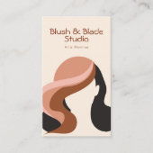 Carte De Visite Modern abstract Illustration Hairstylist Salon (Devant)