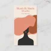 Carte De Visite Modern abstract Illustration Hairstylist Salon (Devant)